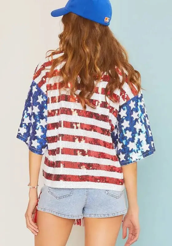 Sequin Stars and Stripes Top