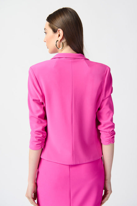 JOSEPH RIBKOFF 143148 Cropped Rounded Hem Blazer