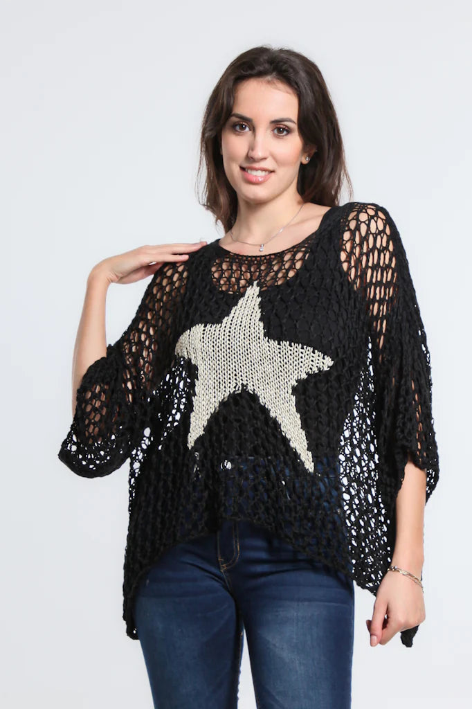 Kelsey Open Knit Star Sweater (BSS302)