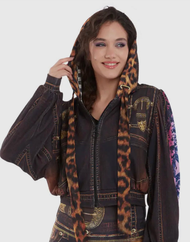IPNG Chocolate Factory Leopard Hoody Puff
