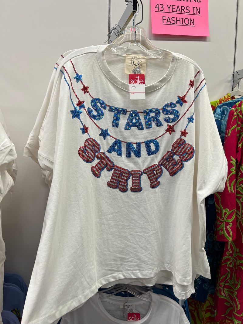 Stars and Stripes Banner Tee (Loose Fit)