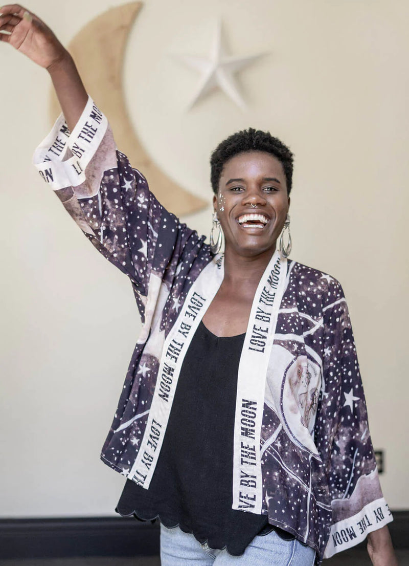 MARKET OF STARS Love By the Moon Cropped Bamboo Artisan Kimono
