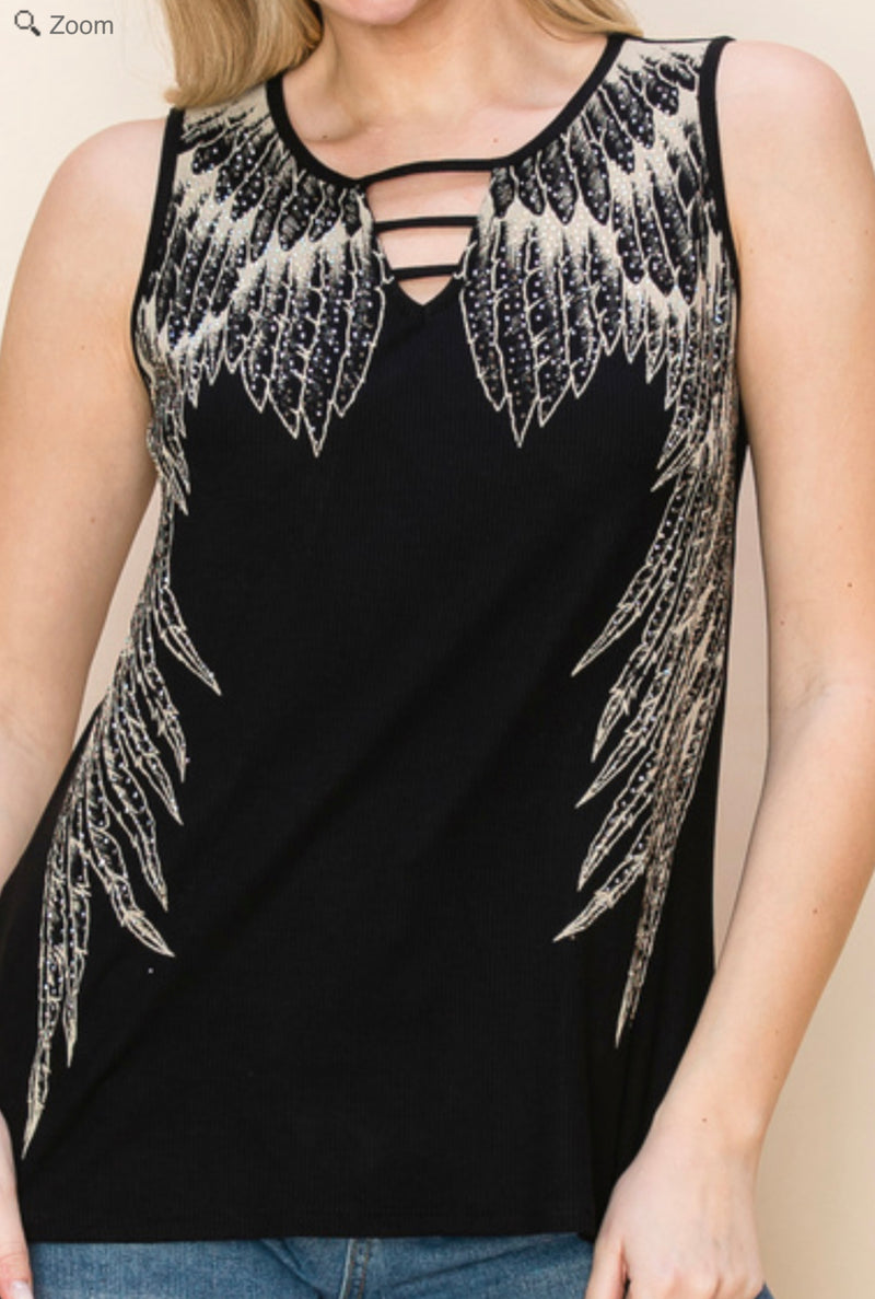 VOCAL Wings and Bling Tank Top