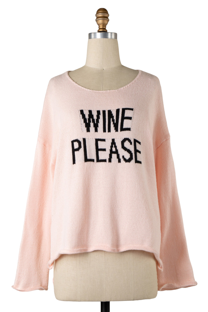 Wine Please Light Sweater