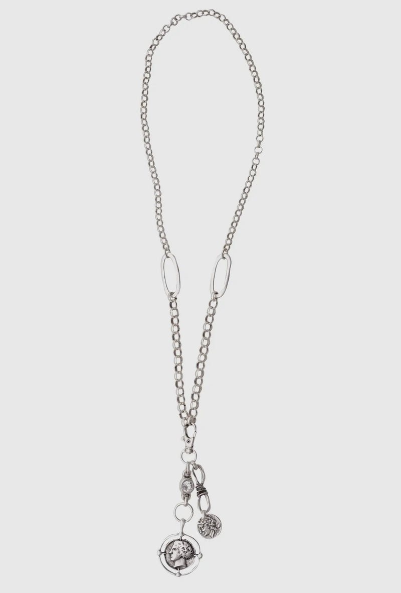 CHANOUR 3872 Long Chain Coin Necklace