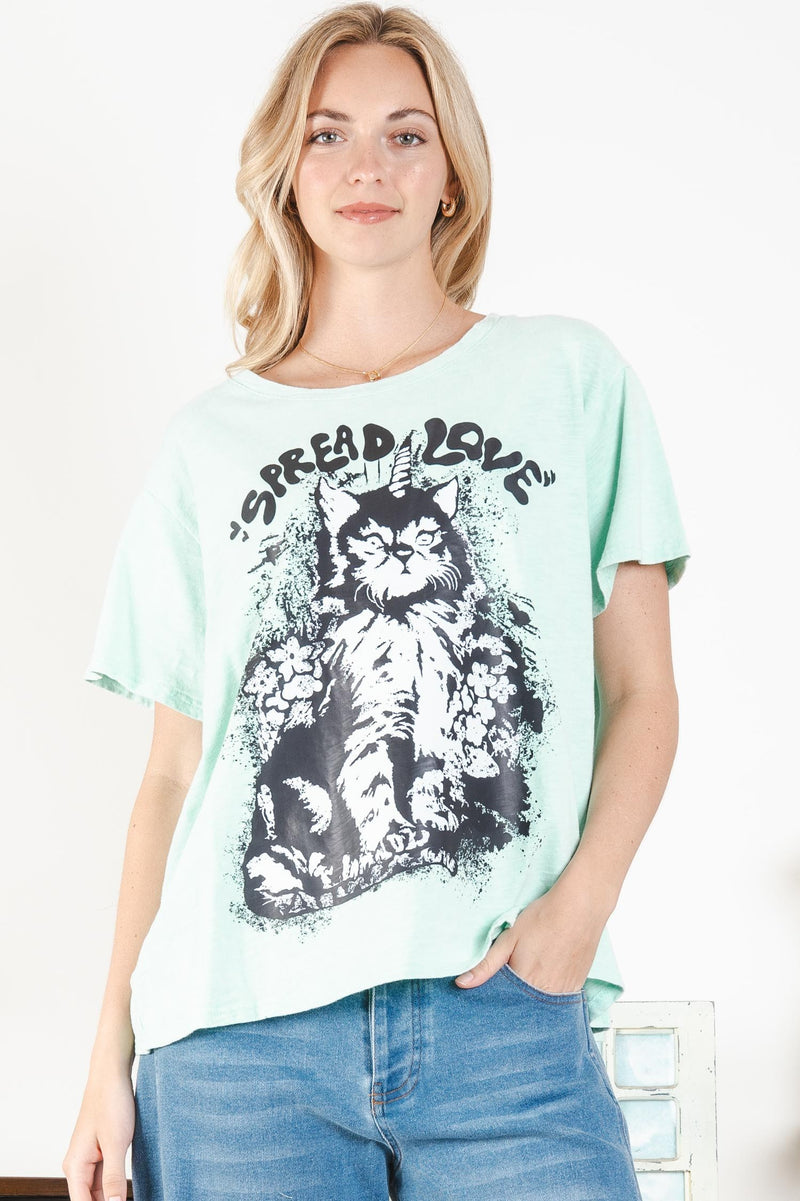 Whimsical “Love is the Highest Vibration” Graphic Tee