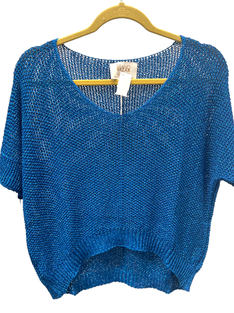 Vetements Lurex Monogram Cropped Sweater - ShopStyle