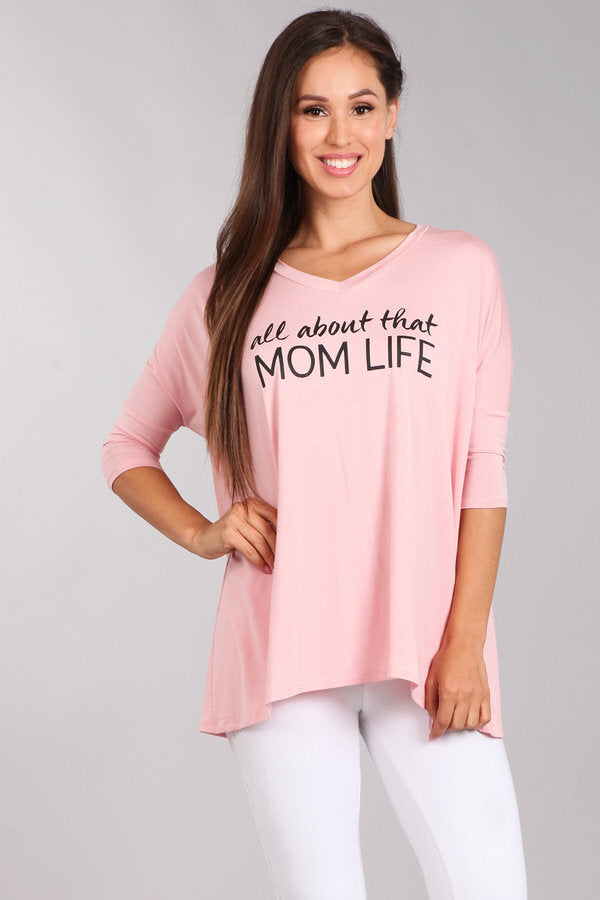 BLVD 70798D All about that Mom Life Tee