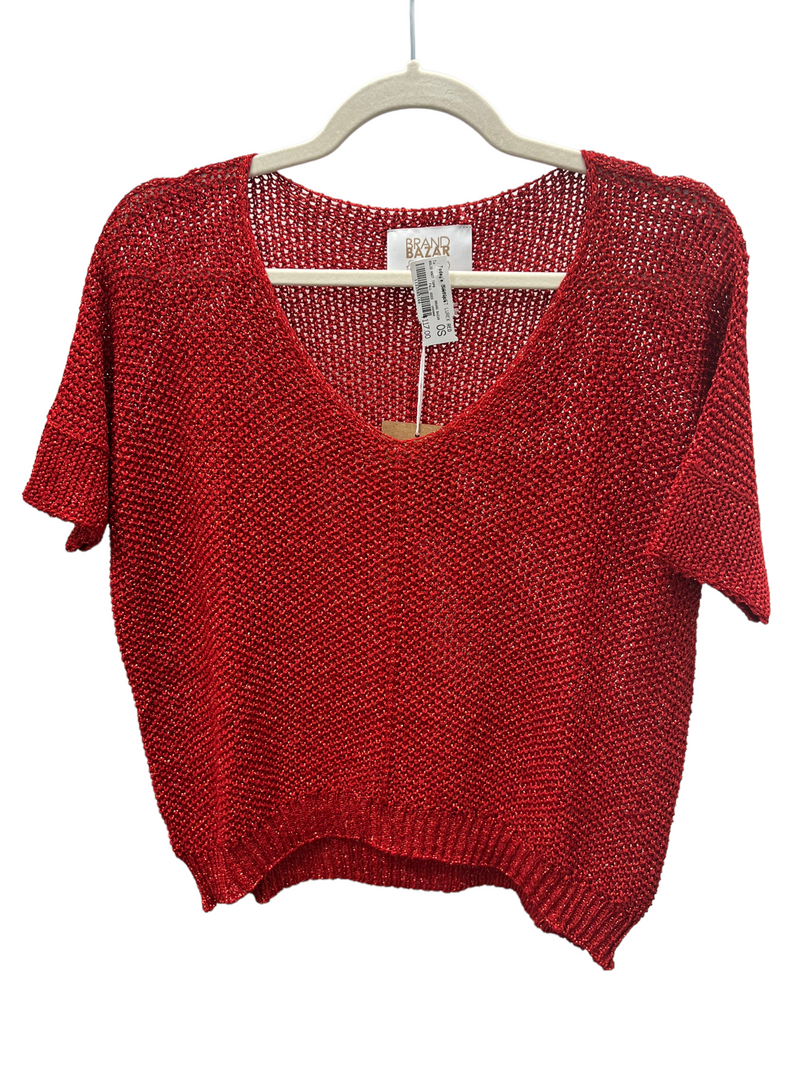 #1 Seller - CROCHET LUREX Shimmer Sweater BRAND BAZAR