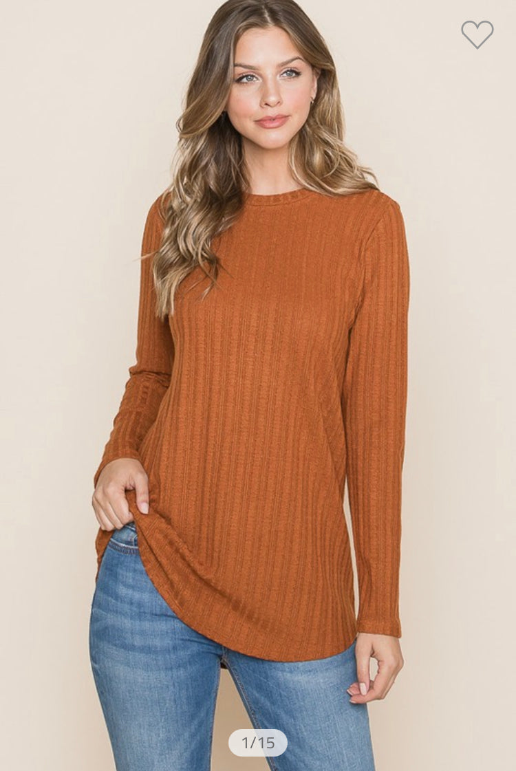 BOMBOM TL1557 Relaxed Fit Knit Top