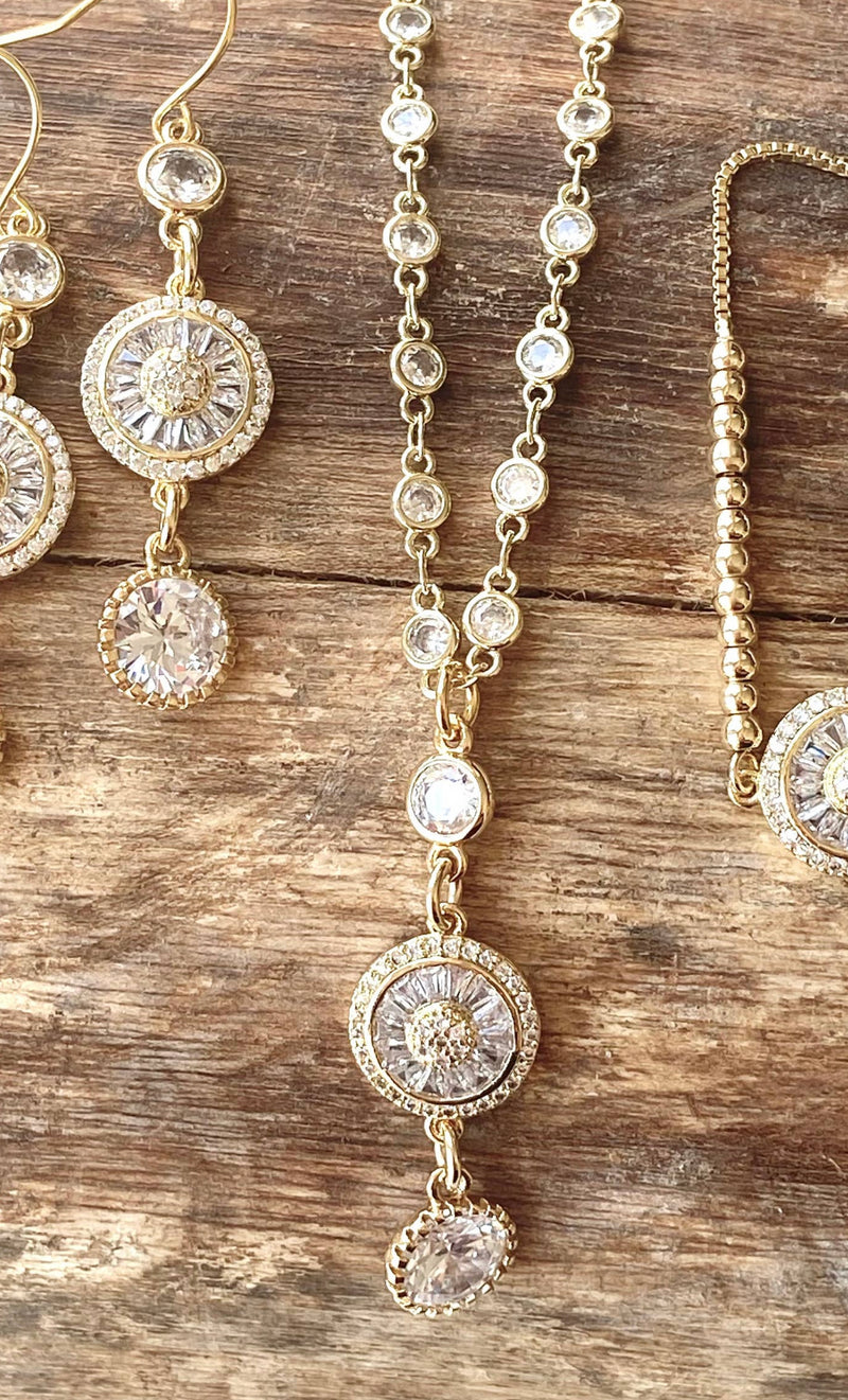Golden Sparkle Necklace Drop - N22116