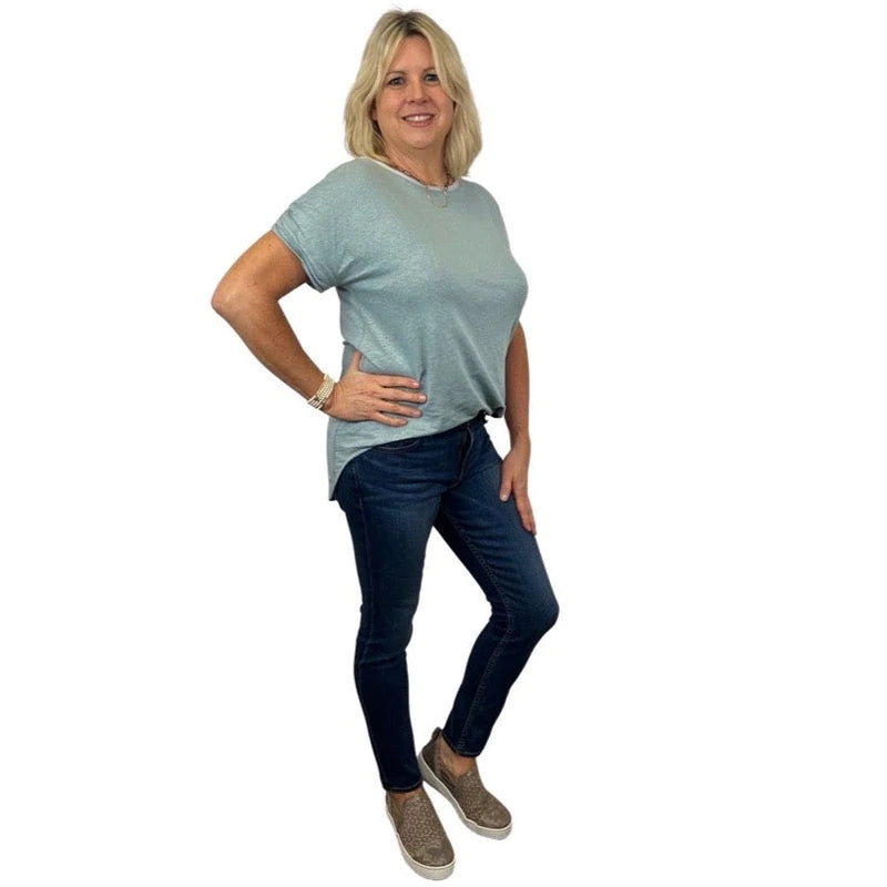 LYSSE 2978 Ruched sleeve top