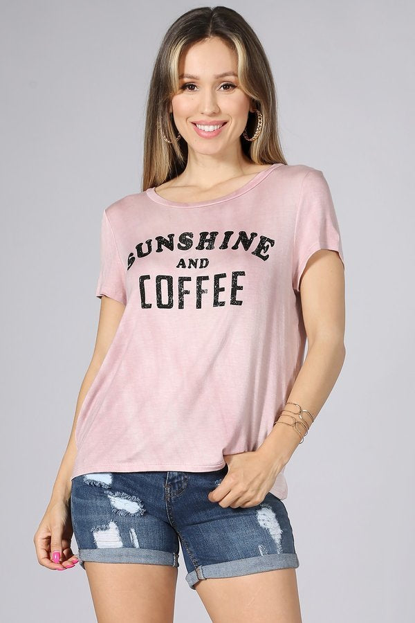 BLVD 2F0164 Sunshine/Coffee T-shirt