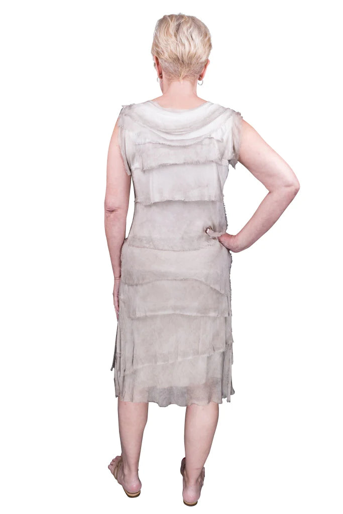 Mariana Silk Ruffle Dress (Short)  DT202