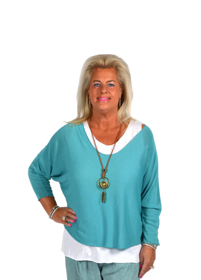 CATHERINELILLY ITG19005TE 2 pc Tunic
