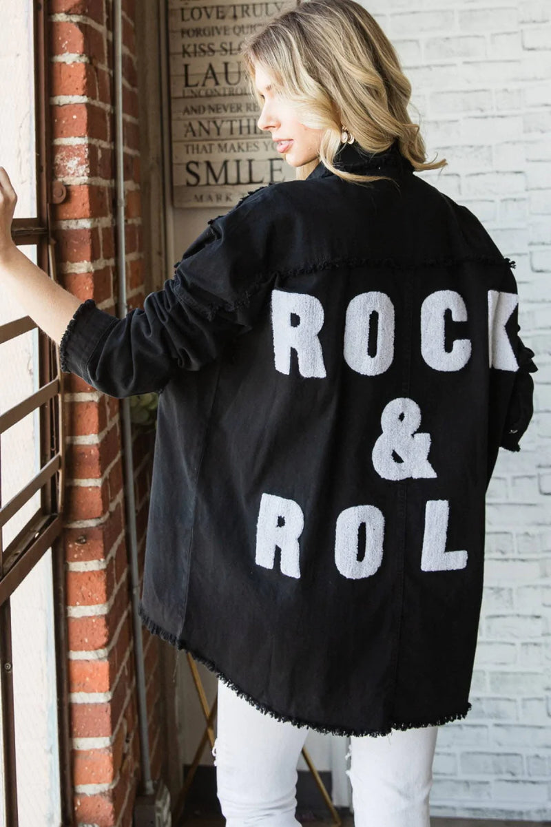 Rock n Roll Shacket - Black